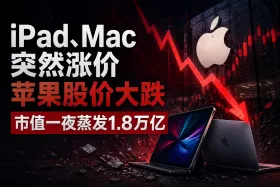 苹果iPad、Mac突然涨价，市值一夜蒸发1.8万亿！存储芯片“百年一遇”涨价潮冲击消费电 ...